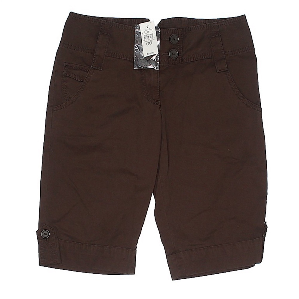 NWT Ann Taylor Brown Khaki Shorts Sz 00